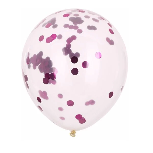 Balloner med konfetti pink 8 stk 491020760 by Koop color Pink