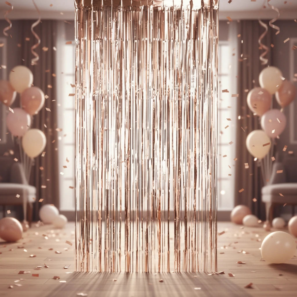 Festgardin 200x100cm Rosegold 491020950 by Koop color Sort