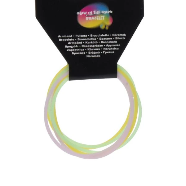 Armbånd der lyser i mørket 6 stk 491021600 by Koop color Sort