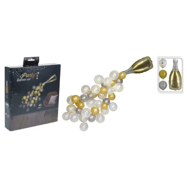 Ballonsæt champagnebobler i guld 491021880 by Koop color Guld