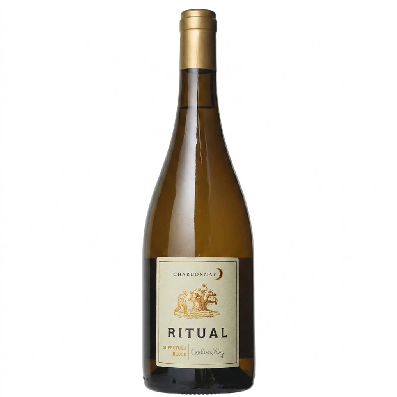 Ritual Chardonnay Supertuga Block 2017 192017 by Veramonte color Hvid