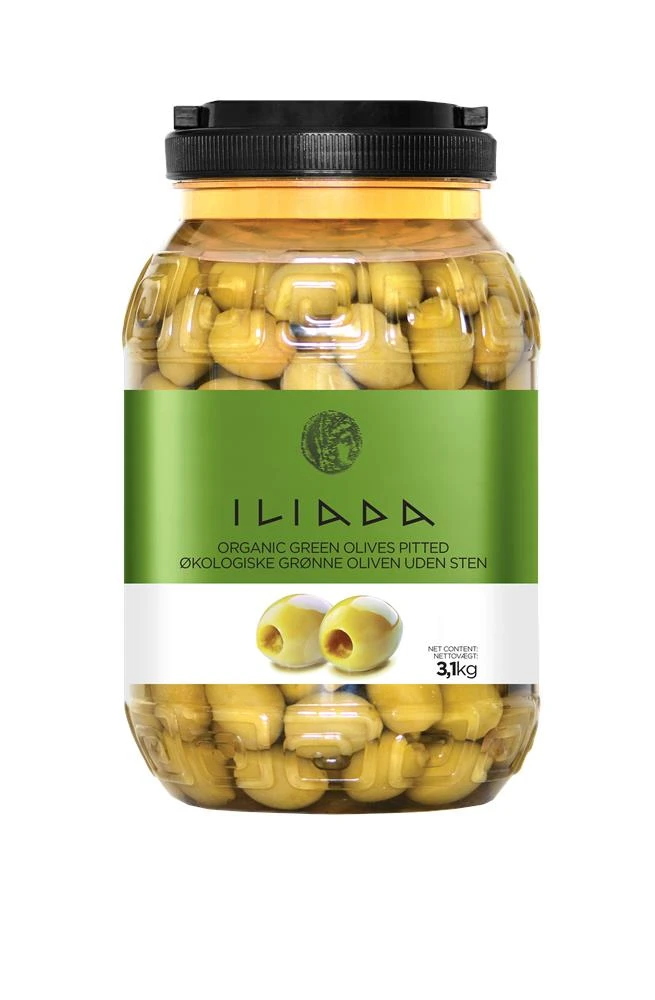 Grønne oliven uden sten i lage Øko SP (3,1 KG) 309433 by Iliada color Sort