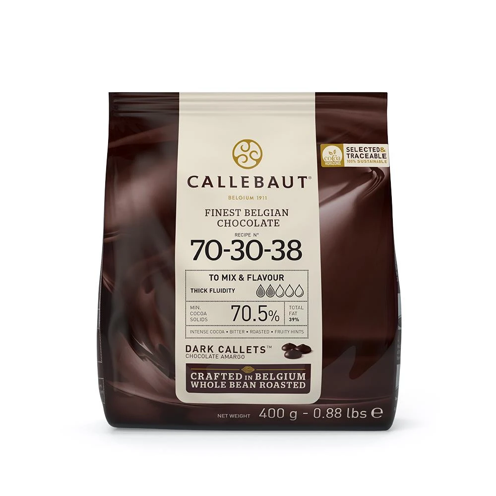 Mørk chokolade overtræk 70,5% PS (400 G) 307723 by Barry Callebaut color Sort