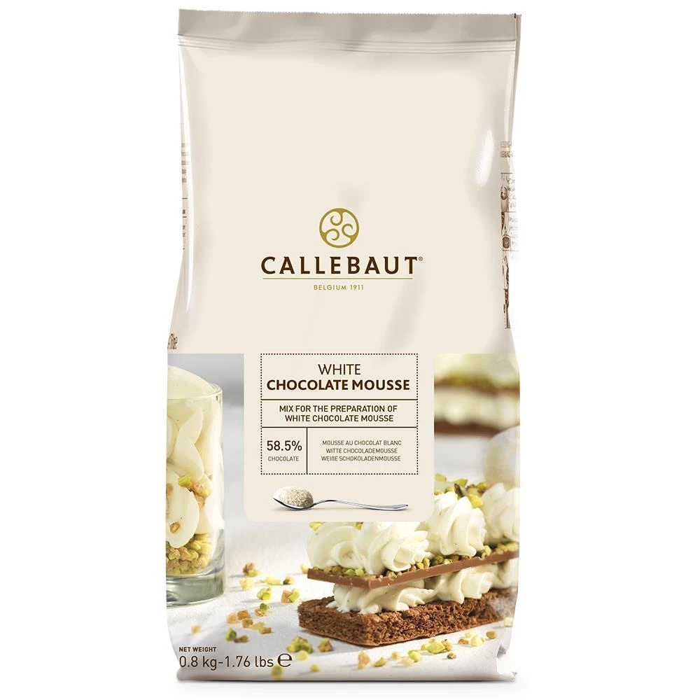 Hvid chokolademousse pulver PK (800 G) 88868 by Barry Callebaut color Sort