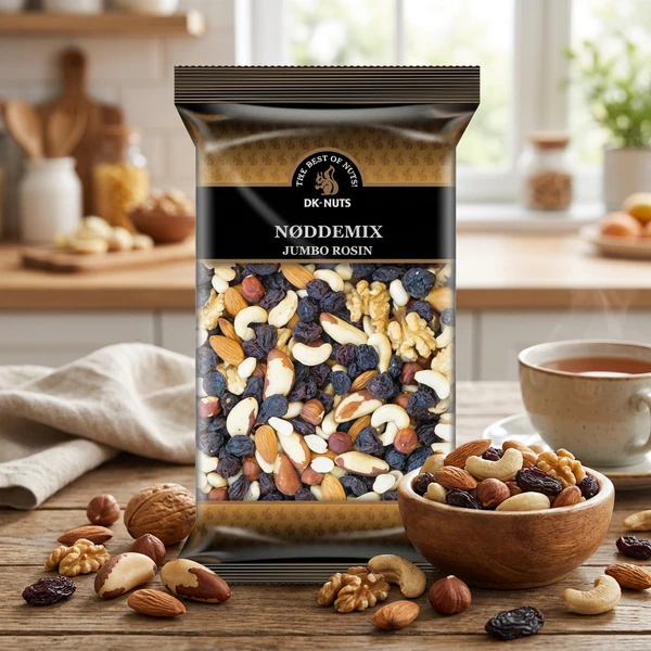Nøddemix med jumbo rosin PS 1 kg 249990 by DK Nuts color Sort