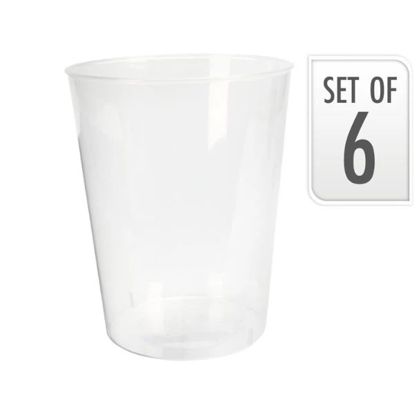 Plastglas 500 ml i PP - Sæt med 6 stk. 178000630 by Koop color Klar