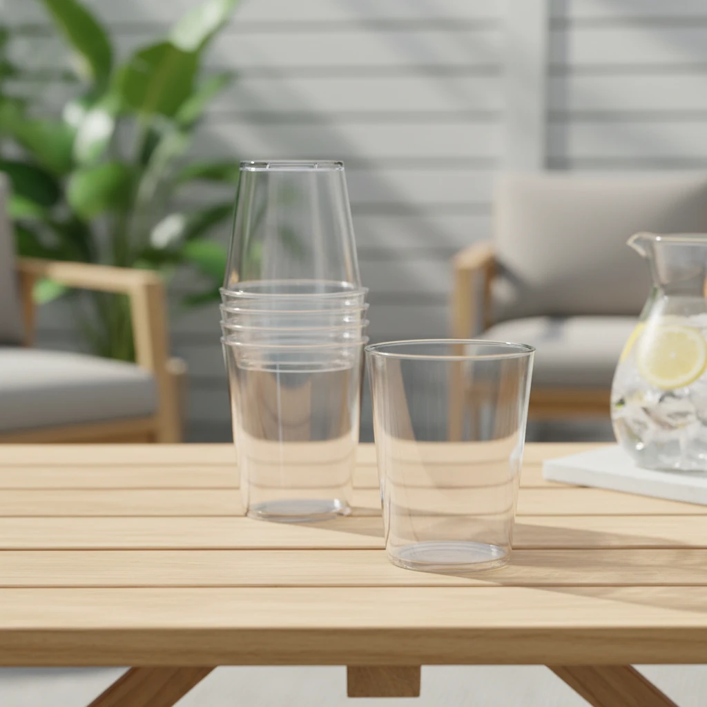 Plastglas 500 ml i PP - Sæt med 6 stk. 178000630 by Koop color Klar