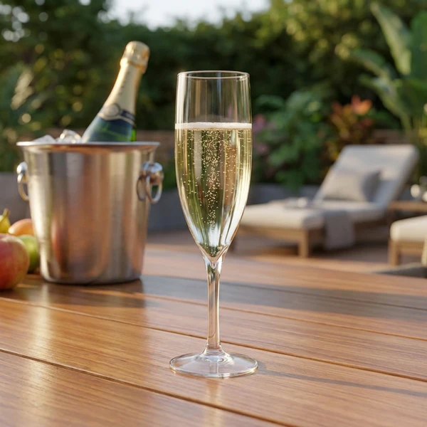 Champagne Light Frosted 18 cl - Polycarbonat 300118 by GLASS4EVER color Klar