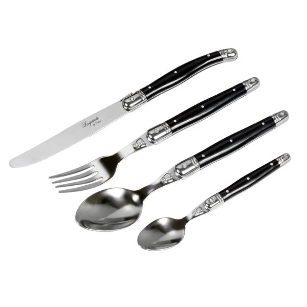 Laguiole By Hâws bestiksæt 24 dele Sort ABS 30-LG0151BK by Laguiole By Hâws color Sort
