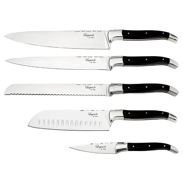 Laguiole By Hâws kokkesæt - 5 dele - Sort Ebenholts 30-LG004Black by Laguiole By Hâws color Sort