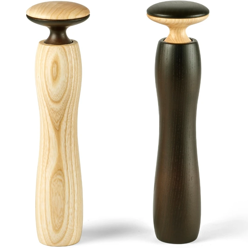 HERCULES salt- og peberkværn i lys ask – 28,5 cm, Ø 7,5 cm LESPNL by Legnoart color Sort