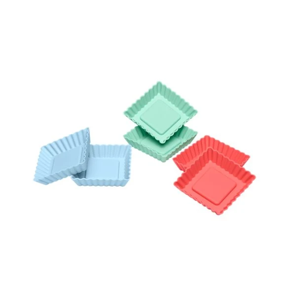 Lurch Flexiform Mini Tærteforme firkantede 6 stk LU83015 by LURch color Sort