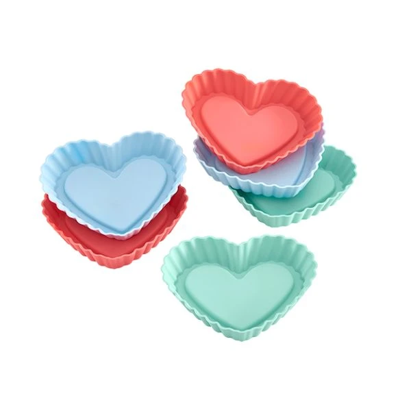 Lurch Flexiform Mini Tærteforme hjerteformede 6 stk LU83017 by LURch color Sort