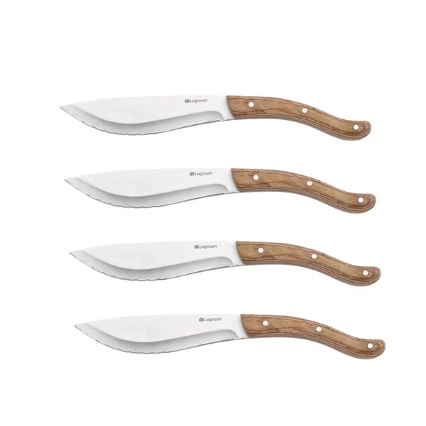 Legnoart TOMAHAWK Steakknive sæt - 4 stk - lyst skaft LESK200L by Legnoart color Sort