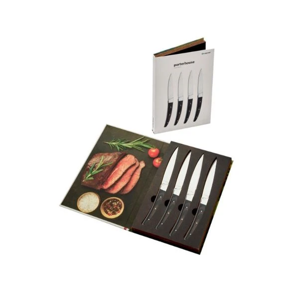 Legnoart PORTERHOUSE Steakknive sæt (4), mørkt skaft LESK7A by Legnoart color Sort