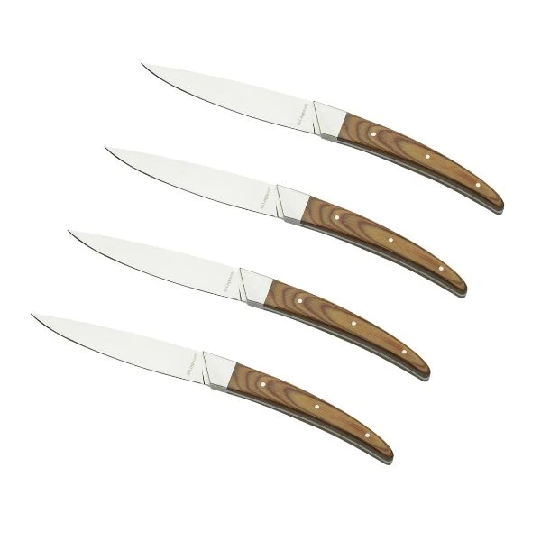 Legnoart PORTERHOUSE Steakknive sæt (4), lyst skaft LESK7B by Legnoart color Sort