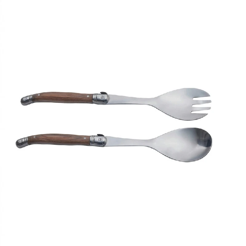 Legnoart Salat serveringssæt 2 stk, Lyst Bøgetræ, 145x405 mm LERSS by Legnoart color Sort