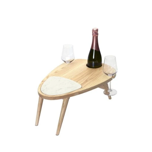 Legnoart SCENARIO Picnicbord i ask m. marmor indsats LEAPEL by Legnoart color Sort