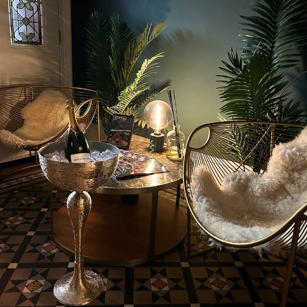 Luksus Champagne Spand med Stativ i Rustfrit Stål 40851 by Drink color Sort