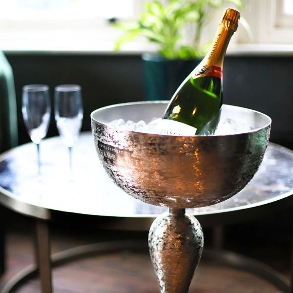 Luksus Champagne Spand med Stativ i Rustfrit Stål 40851 by Drink color Sort