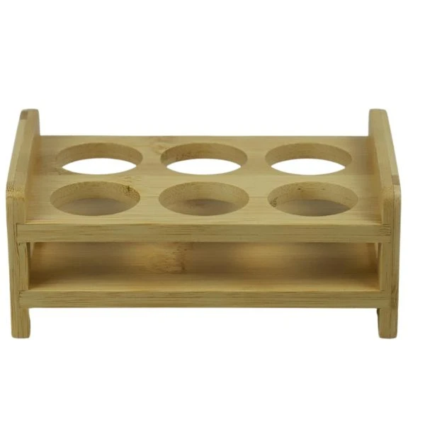 Træ Shotglas Holder til 6 Shots 36297 by Drink color Brun