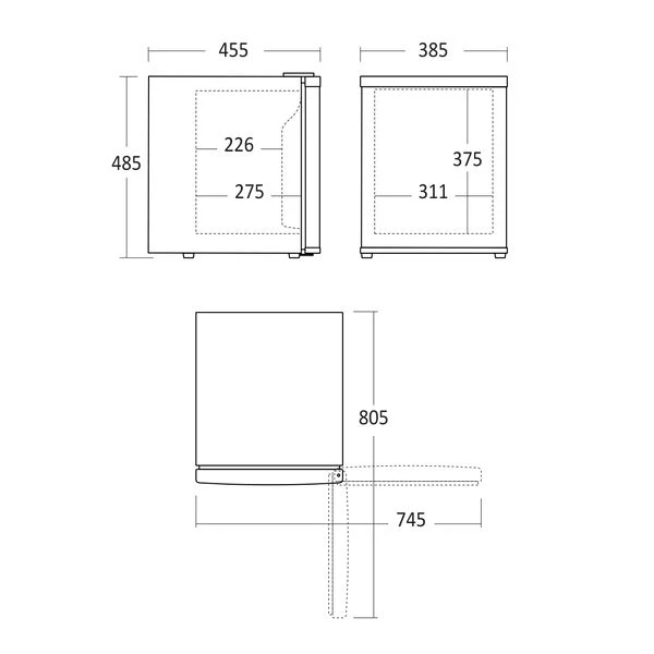 Minibar - MB 32 BE - Scandomestic 43311510000MB32BE by Scandomestic color Sort