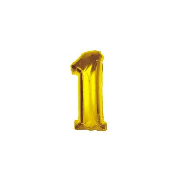 Folieballon Smart nummer 1 guld 92 cm CH-S9Z1 by Godan color Sort