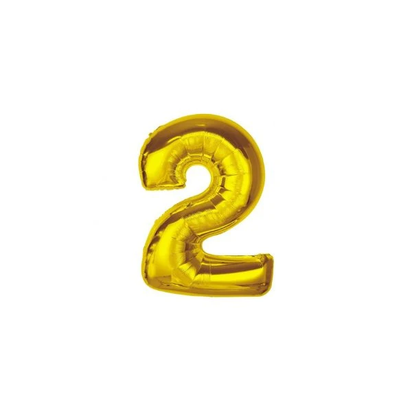 Folieballon Smart nummer 2 guld 92 cm CH-S9Z2 by Godan color Sort
