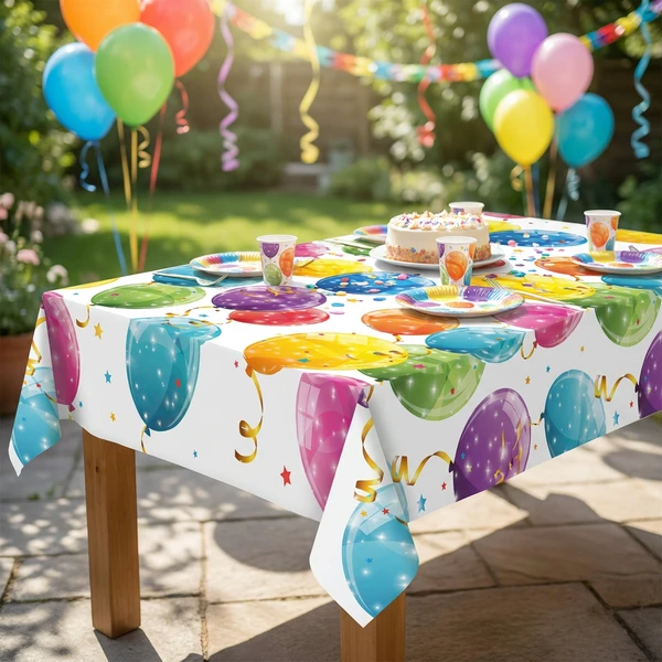 Plastikdug "Funklende Balloner" 120x180 cm 88151 by Godan color Sort