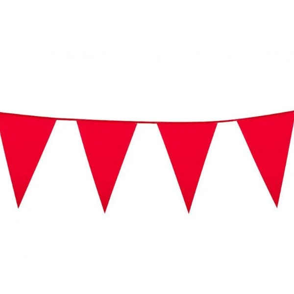 Flagguirlande rød (30x20 cm) 10 m 74752 by Godan color Sort