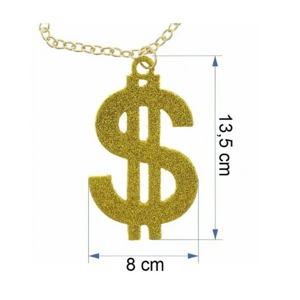 Kæmpe dollar om halsen DOJUS-YH by Godan color Sort