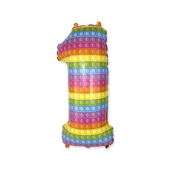 Folieballon FX "Nummer 1" POP IT 69 cm 901811POP by Godan color Sort