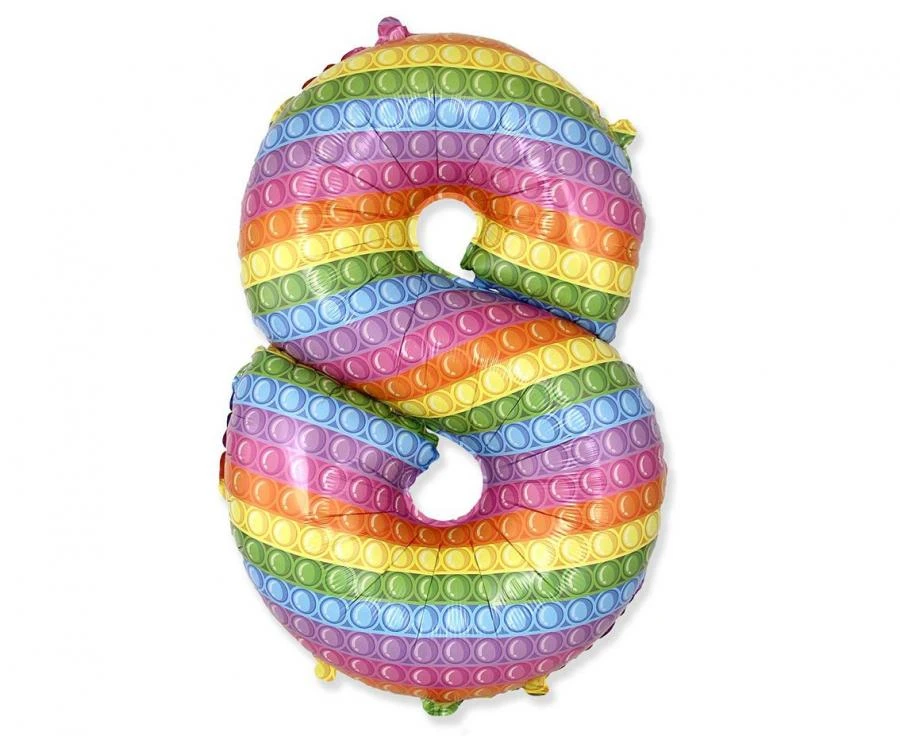 Folieballon FX "Nummer 8" POP IT 69 cm 901818POP by Godan color Sort
