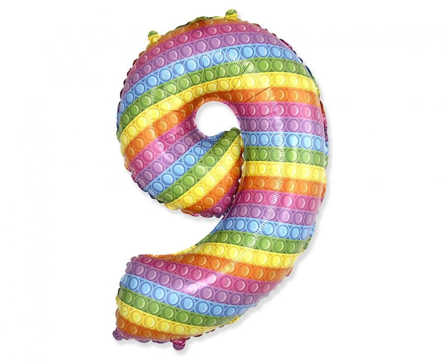 Folieballon FX "Nummer 9" POP IT 69 cm 901819POP by Godan color Sort