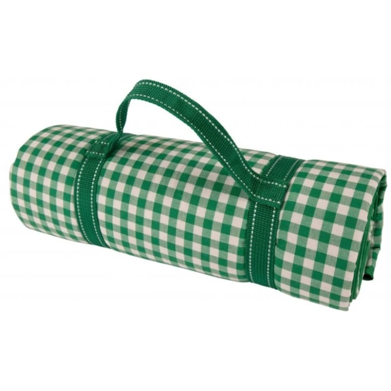 Picnictæppe Grøn/Hvid Ternet By Bercato 150x135cm B79081 by SCANDINAVIAN HOME color Grøn/Hvid