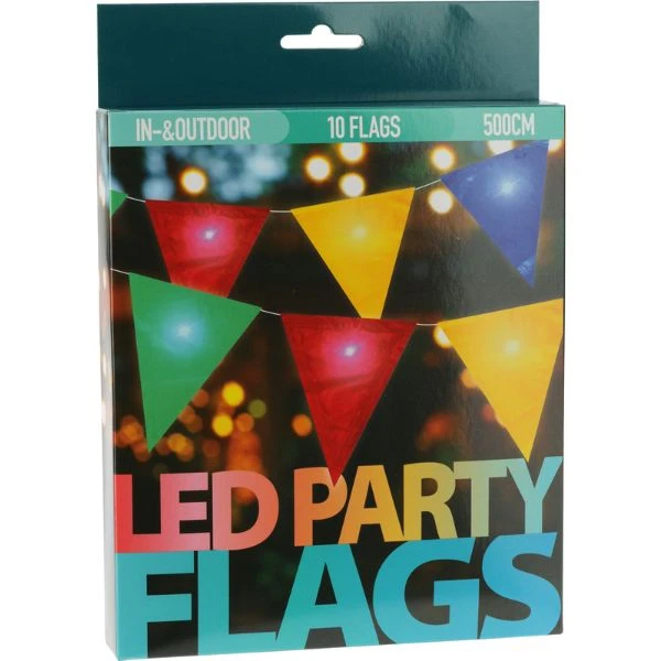 Koop Flag med Lys og 16 Klemmer 109500680 by Koop color Sort