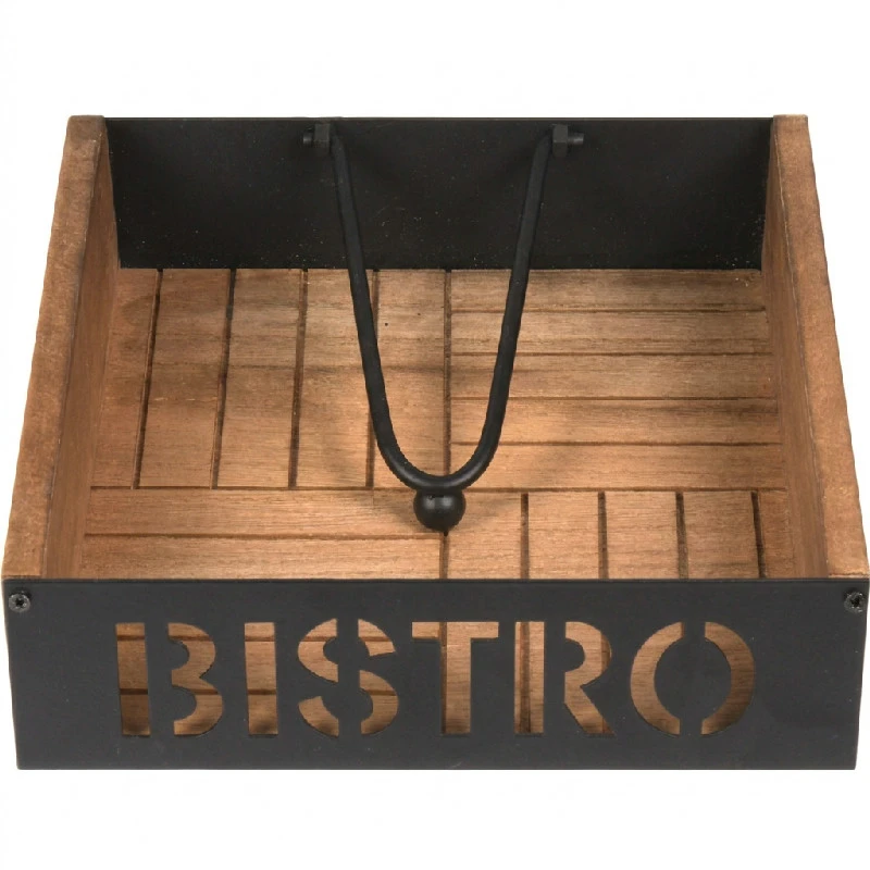 Servietdispenser Bistro 18x18x5cm HZ1940050 by Koop color Brun