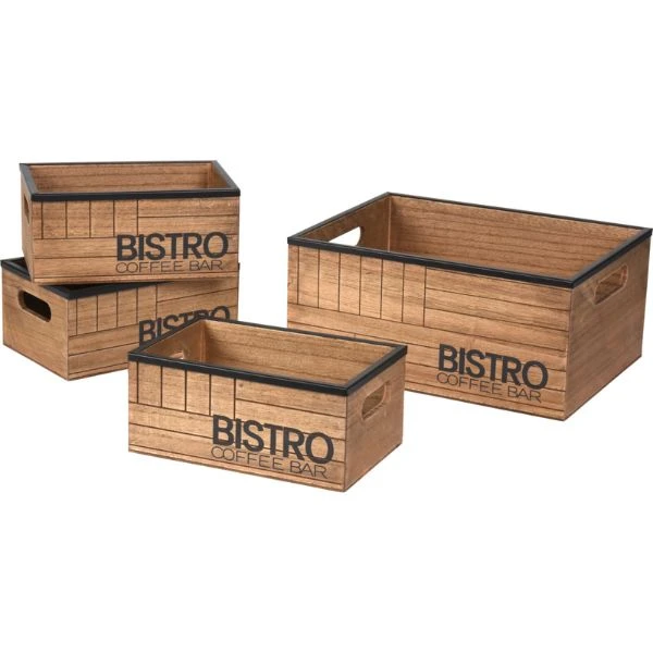 Opbevaringssæt "Bistro" 29x22x13,5cm HZ1940120 by Koop color Brun