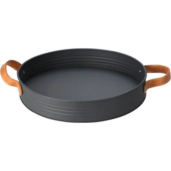 Serveringsbakke i metal med håndtag FZ1000920 by Koop color Sort