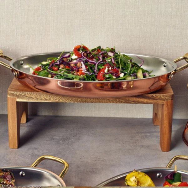 Genware Akacietræ Buffet Riser GN 1/2 15cm (H) RSR-WGN12 by Genware color Sort
