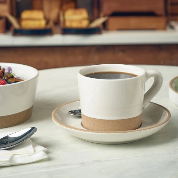 Kava Hvid Stentøjskaffekop 28,5 cl/10 oz fra Genware CUP-KW28 by Genware color Sort