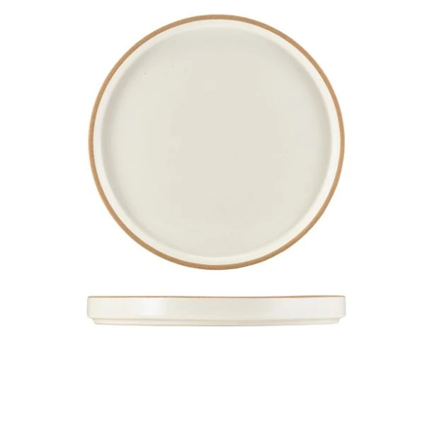 GenWare Kava Hvid Stentøj Præsentationstallerken 25 cm LP-KW25 by Genware color Sort