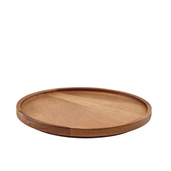 Acacia Træ Præsentationstallerken 20,5 cm Genware WPPR21 by Genware color Sort