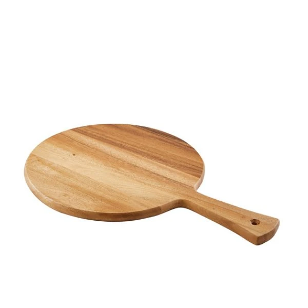 Acacia Træ Pizza Paddle fra GenWare 28 cm i diameter WPB28 by Genware color Sort