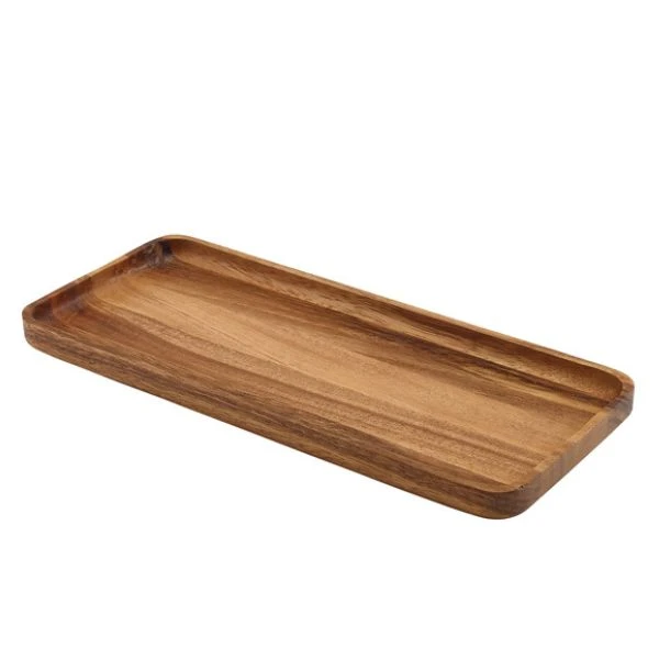 Akacietræ Rektangulær Serveringsbakke 30 x 13 cm Genware WRT3013 by Genware color Træ