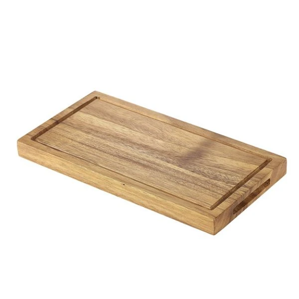 Akacietræ Serveringsbræt 25 x 13 x 2 cm Genware WSB2513 by Genware color Sort