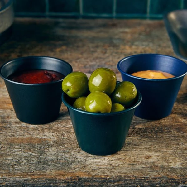 Metallic Blue Ramekin 71ml/2.5oz fra GenWare RAMST2MTBL by Genware color Sort