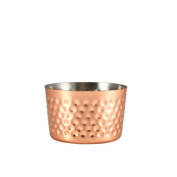Hammeret Mini Serveringskop i Kobber fra GenWare 8 x 5 cm SVCH5C by Genware color Sort