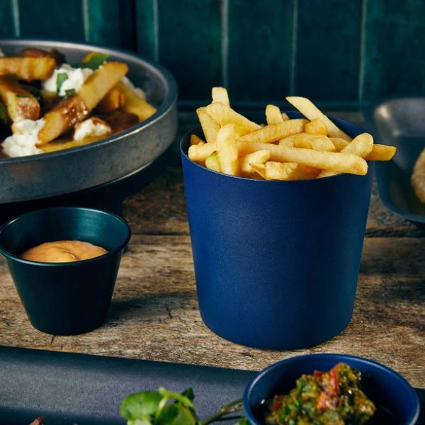 Metallic Blue Serveringskop fra GenWare 8,5 x 8,5 cm SVC8MTBL by Genware color Sort