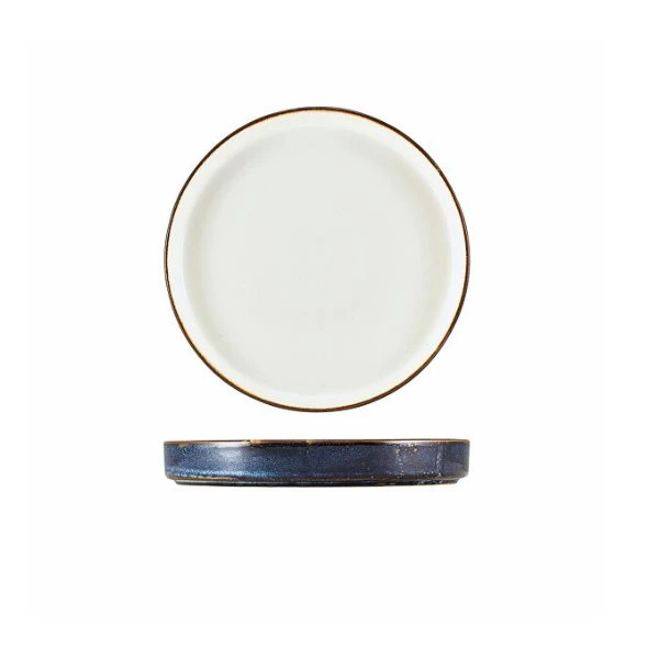 Terra Aqua Blå To-tonet Præsentationstallerken 21cm Genware PRT-PBL21 by Genware color Sort